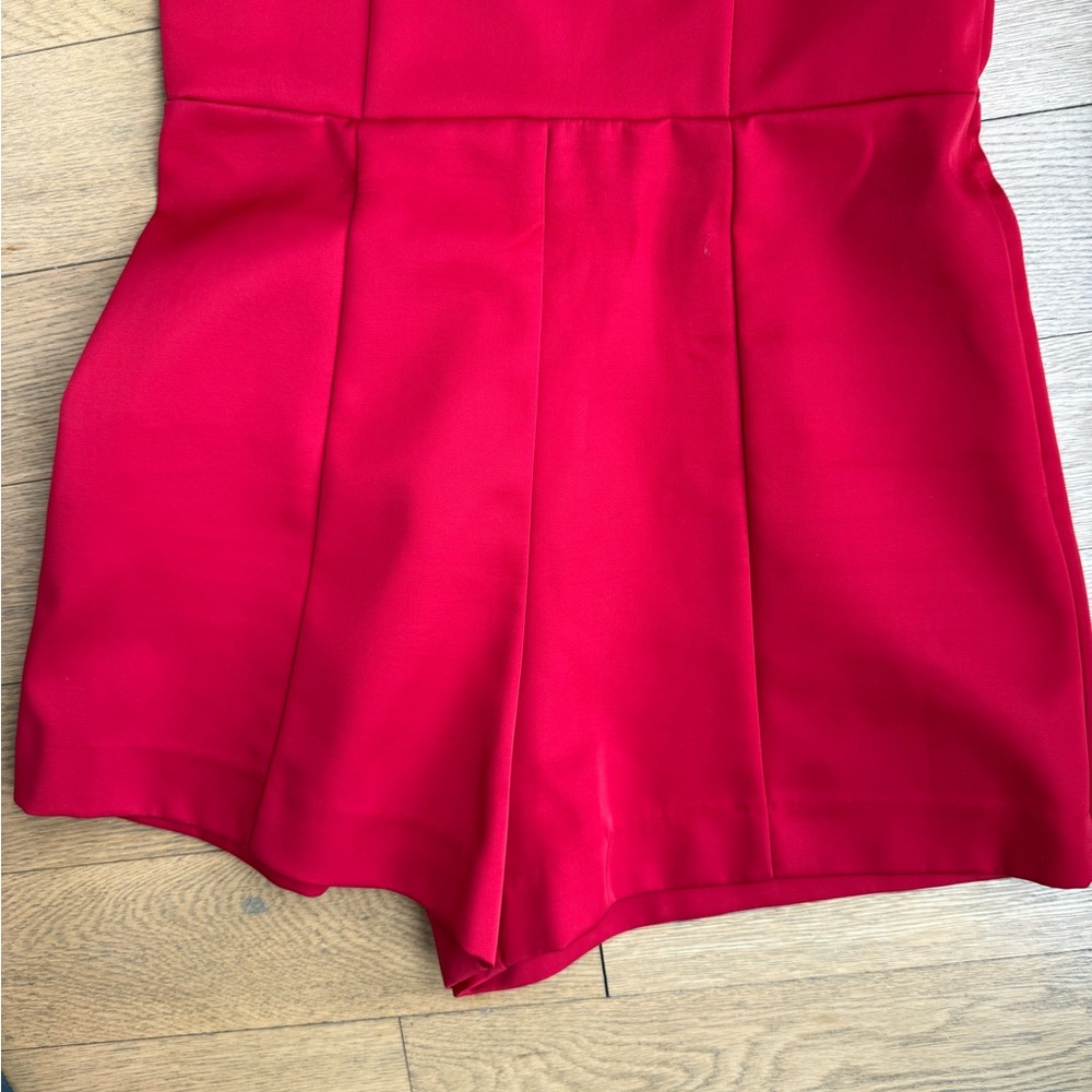 Red Ruffled Kids Romper - Picture 2 of 3
